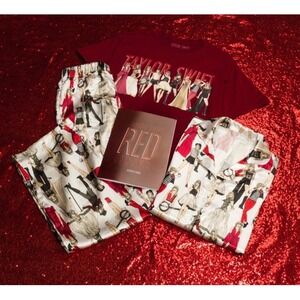 Taylor Swift Red Eras Satin Pajama Set, Women's Size XS